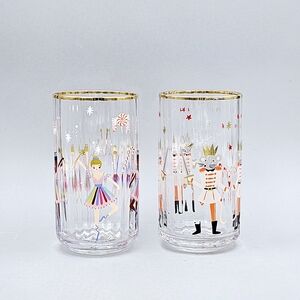 Rifle Paper Co. for Anthropologie Nutcracker Juice Glasses - Set Of 2